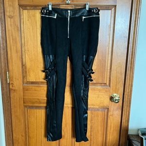 Womens Suede and Leather Pants